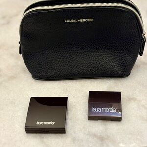 Laura Mercier Black Textured Makeup Bag